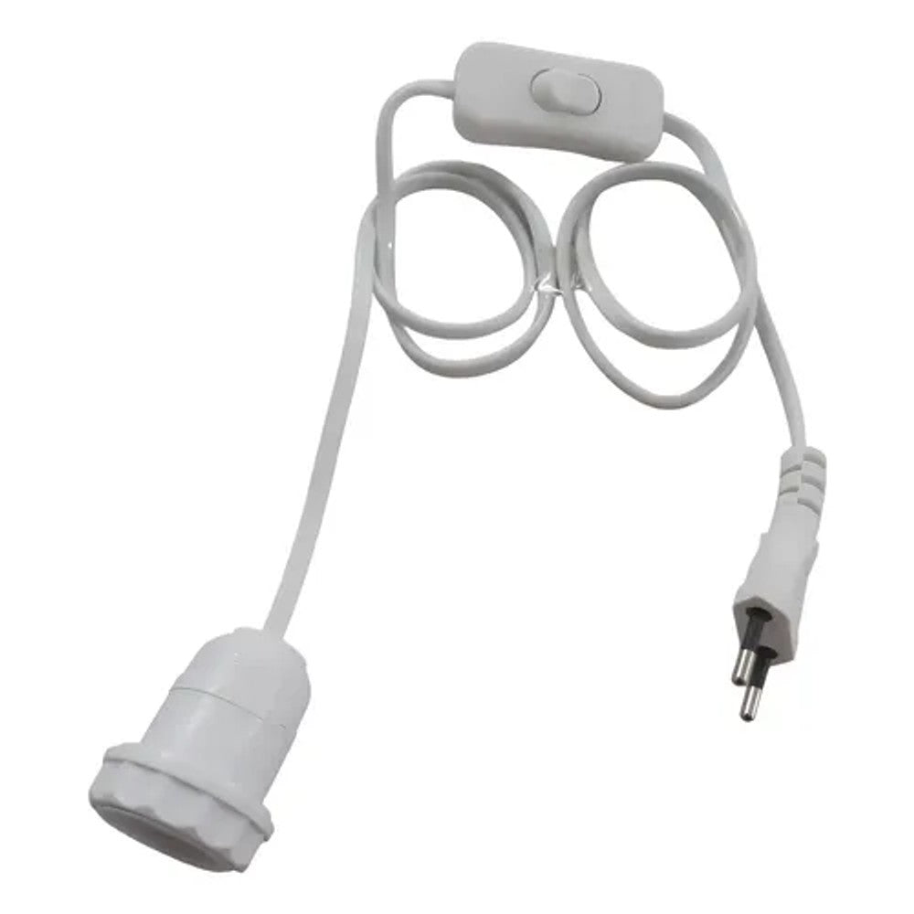 Extensão para Abajur com Interruptor 1,20m Branco Interneed