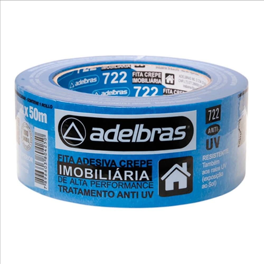 FITA CREPE 48MM X 50M AZUL ADELBRAS