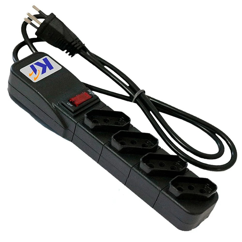 Filtro Linha 4 Tomadas PVC Bivolt KF