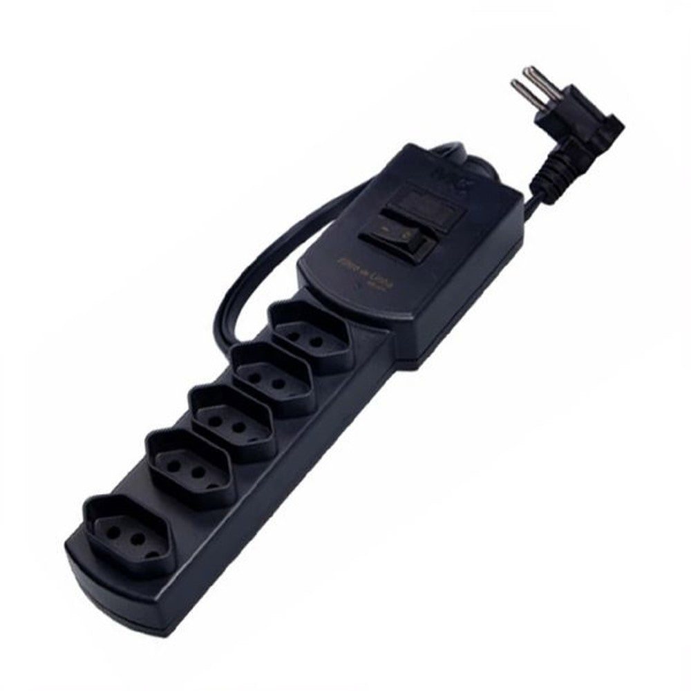Filtro de Linha 5 Tomadas Bivolt Preto MG3001
