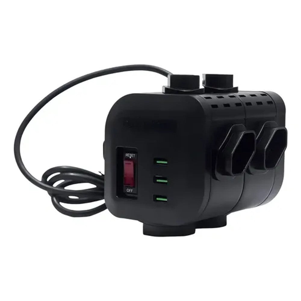 Filtro de Linha Torre 8 Tomadas 3 USB Bivolt Qualitronix
