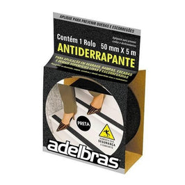 Fita Antiderrapante 50mm x 5m Preto Adelbras