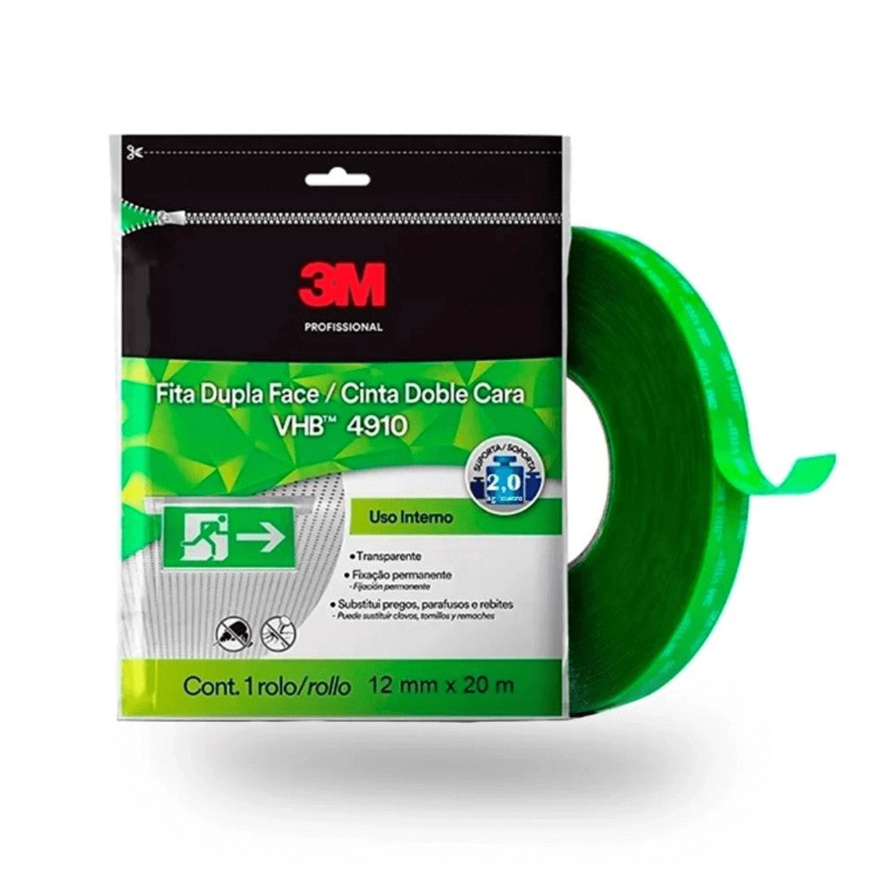 Fita Dupla Face VHB 4910 12mm x 20m 3M