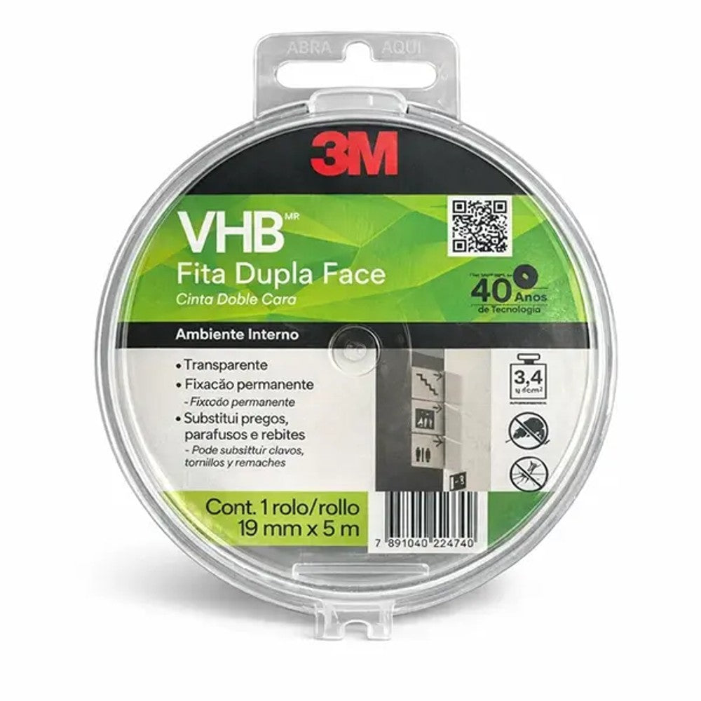 Fita Dupla Face VHB 4910 19mm x 5m 3M