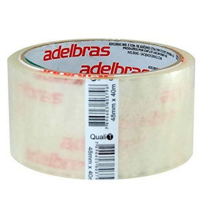 Fita Empacotamento 48mm x 40m Transparente Adelbras