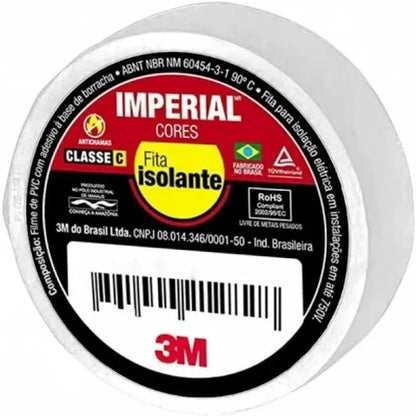 Fita Isolante 18mm x 10m Branca 3M