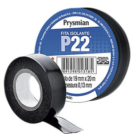 Fita Isolante 19mm x 20m P-22 Prysmian Preta