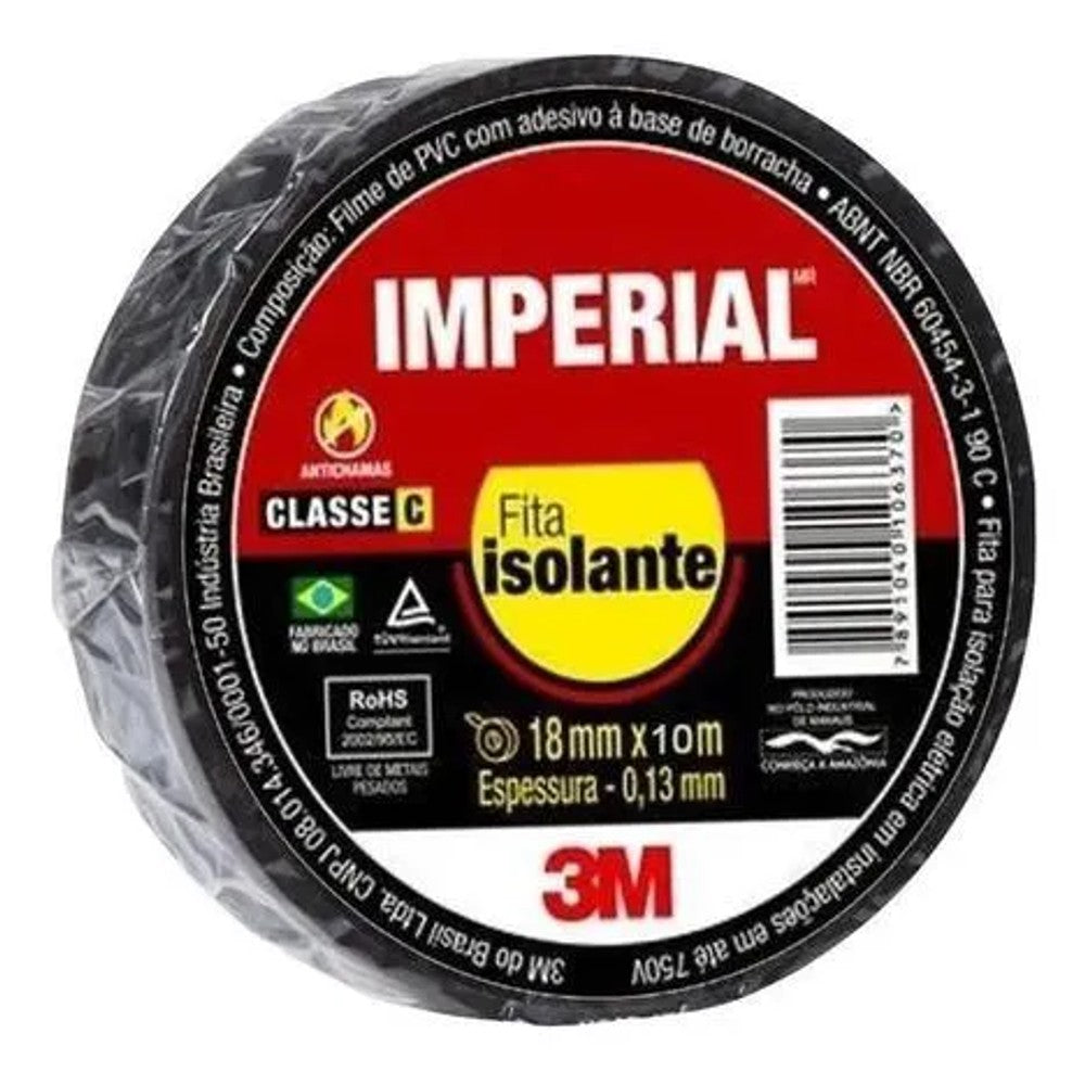 Fita Isolante Imperial 18mm 10m 3M