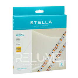 Fita LED Stella EVO 12W 12V 2700K 5 Metros IP20