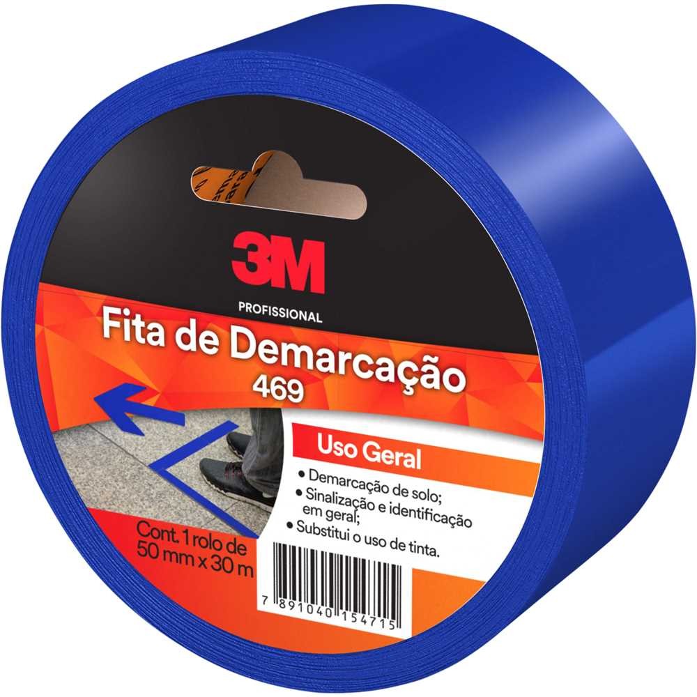 Fita de Demarcação de Solo 50mm x 30m Azul 3M