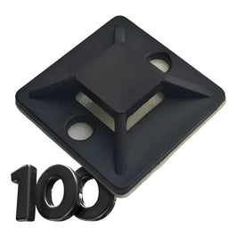 Fixador para Cabos Preto 25x25mm com 100 Peças Schneider