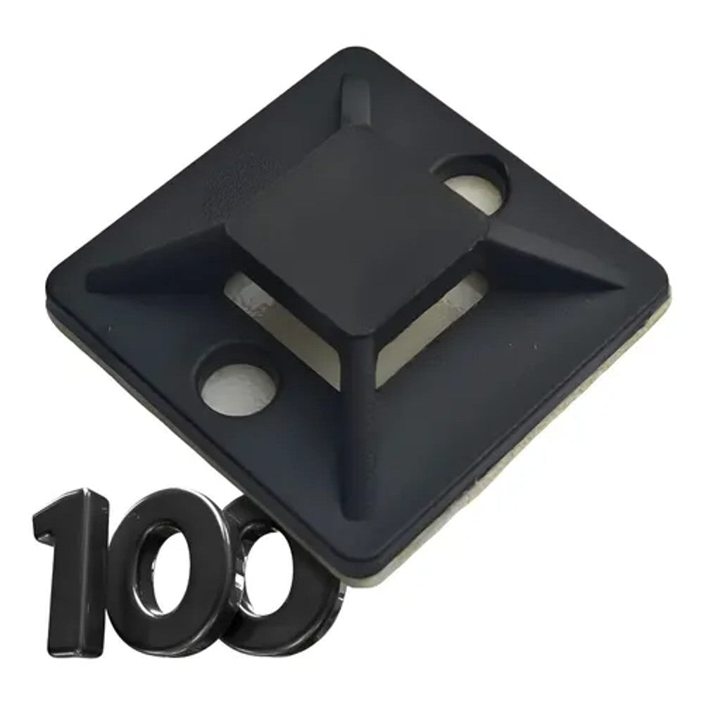 Fixador para Cabos Preto 25x25mm com 100 Peças Schneider