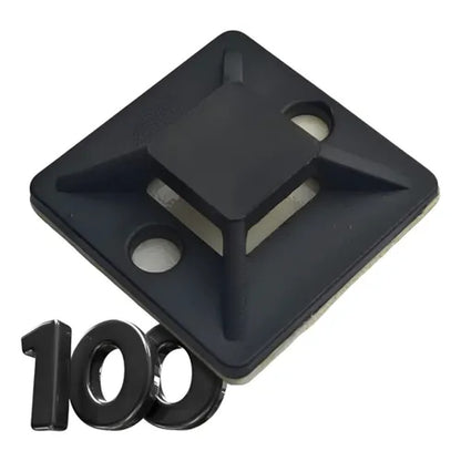 Fixador para Cabos Preto 25x25mm com 100 Peças Schneider