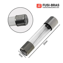 Fusível de Vidro 5 x 20mm 1,0 Ampere com 10 Peças