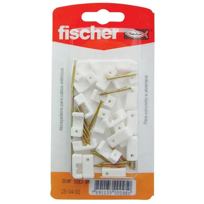 Grampo Isolante 4,0mm 10/12 Fischer Cartela com 20 Unidades