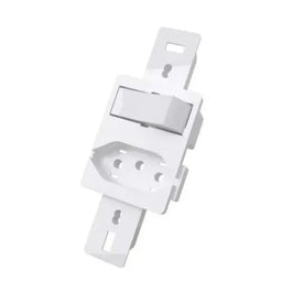Interruptor 1 Paralelo e Tomada 10A para Condulete Branco Blux 10821