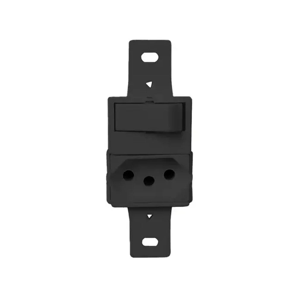Interruptor 1 Paralelo e Tomada 20A para Condulete Preto 10830 Blux