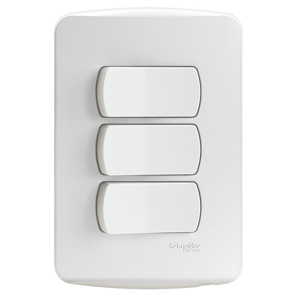 Interruptor 1 Simples e 2 Paralelos 10A com Placa Miluz Schneider 62290