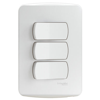 Interruptor 1 Simples e 2 Paralelos 10A com Placa Miluz Schneider 62290