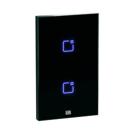 Interruptor 2 Módulos Touch Wi-Fi e RF 2x4 Preto WEG Home
