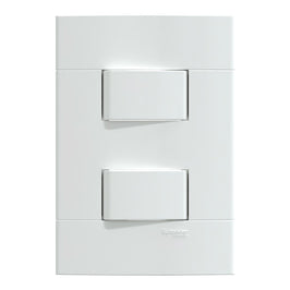 Interruptor 2 Simples 10A Branco Brilhante Lunare Up Schneider