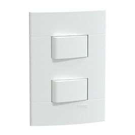 Interruptor 2 Teclas 10A Com Placa Branco Lunare Up Schneider