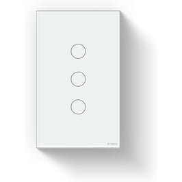 Interruptor Inteligente 3 Módulos Touch Wi-Fi Branco 2x4 Steck