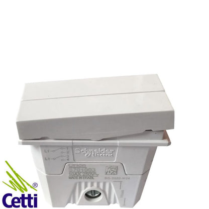 Interruptor Modular Duplo Paralelo 10A Branco S70100304 Orion Schneider