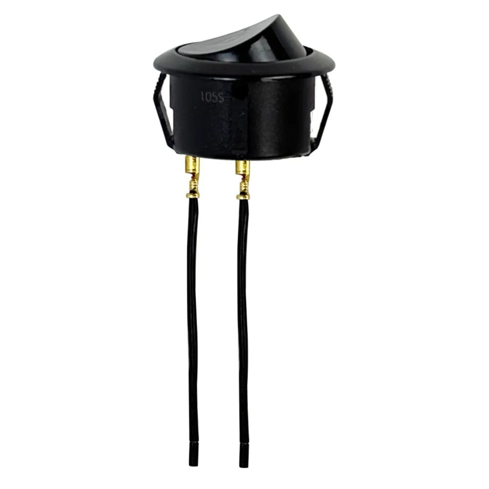 Interruptor Simples 12A Redondo de Embutir para Móveis Preto WEG