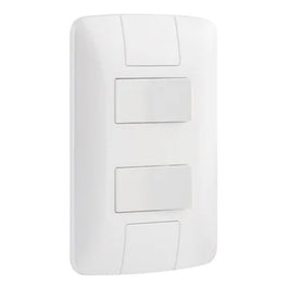 Interruptor Simples 2 Teclas 6A Branco Aria Tramontina com Placa