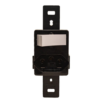 Interruptor Simples com Tomada 10A para Condulete Preto 10818 Blux