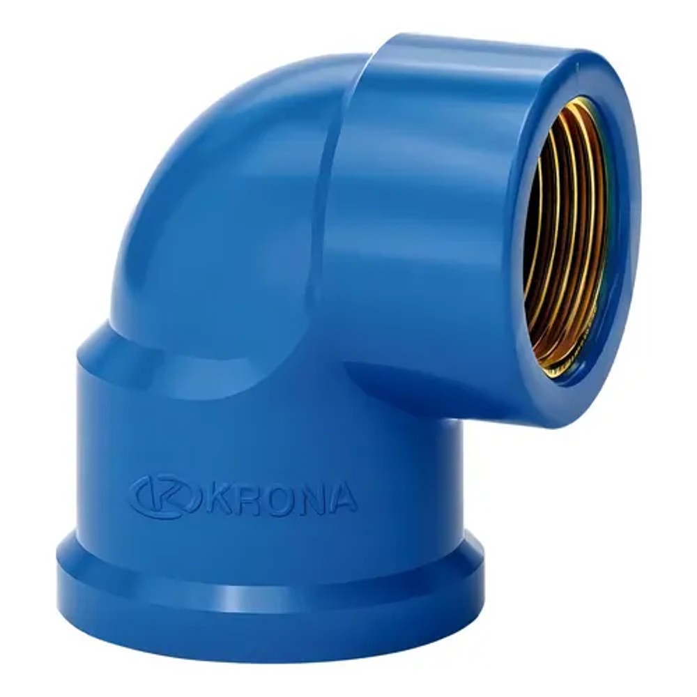 Joelho 90 Graus Soldável com Bucha de Latão 25mm x 1/2 Polegada Krona