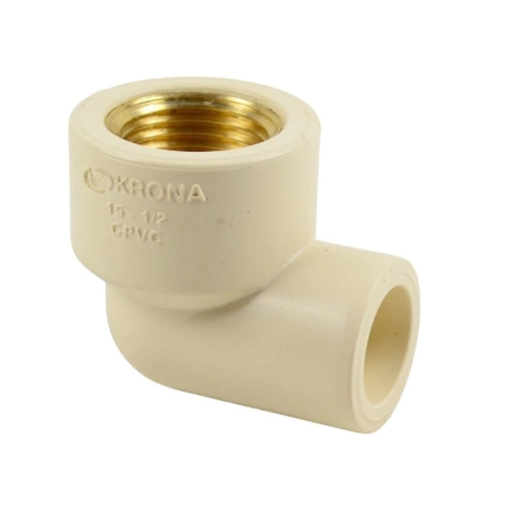 Joelho de Transição 90º com Rosca Fêmea Ultratemp 15mm x 1/2 Polegada Krona