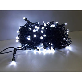 Jogo de Pisca 100 LEDs Branco Fixo Fio Verde 127V 1023