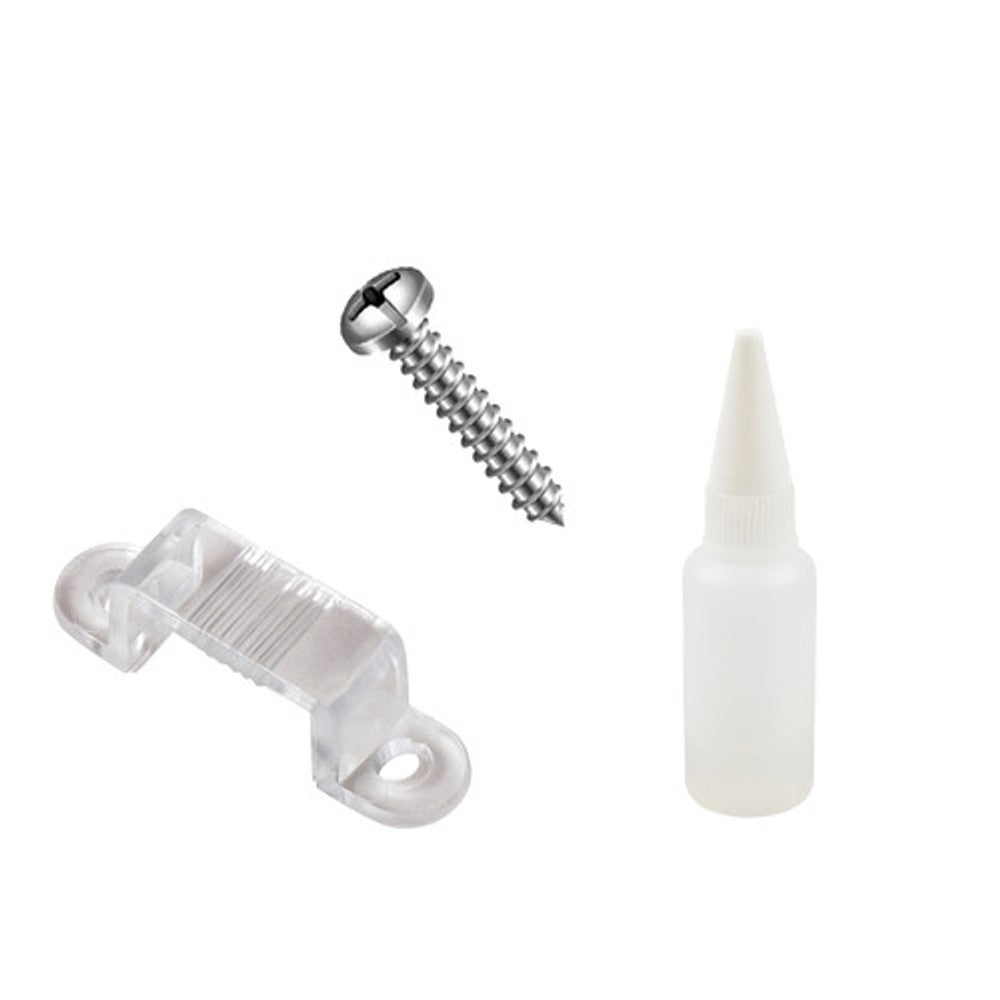 KIT FIXAÇÃO PARA FITA LED IP65 LUMINATTI BRANCO