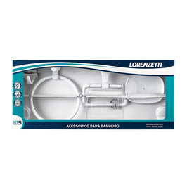 Kit Acessórios para Banheiro Lorenzetti 2000 F22 5 Peças Branco