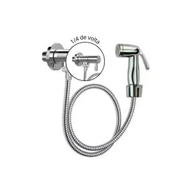 Kit Ducha Higiênica Cromada 1/4 de Volta Forusi