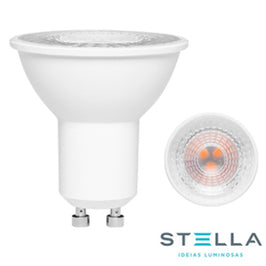 Lâmpada LED Stella GU10 6 Watts 3000 Kelvin Branco Quente 36 Graus