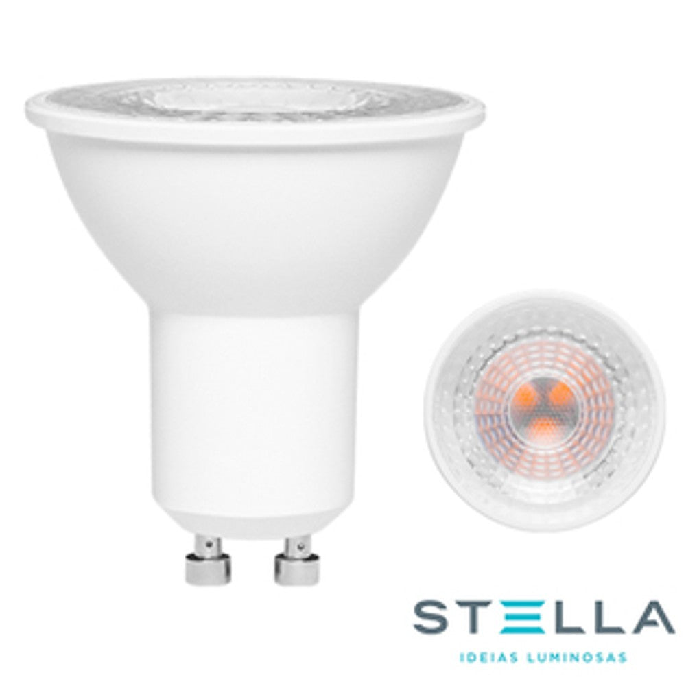 Lâmpada LED Stella GU10 6 Watts 3000 Kelvin Branco Quente 36 Graus