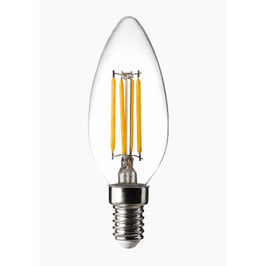 LAMPADA LED VELA FILAMENTO 4W 2400K INCOLOR E14 PIX