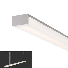 Luminária LED Sobrepor Plane 32W 5000K 120cm Preto Stella