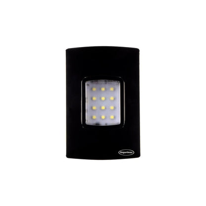 Luminária de Emergência 100LM Embutir Preto Segurimax