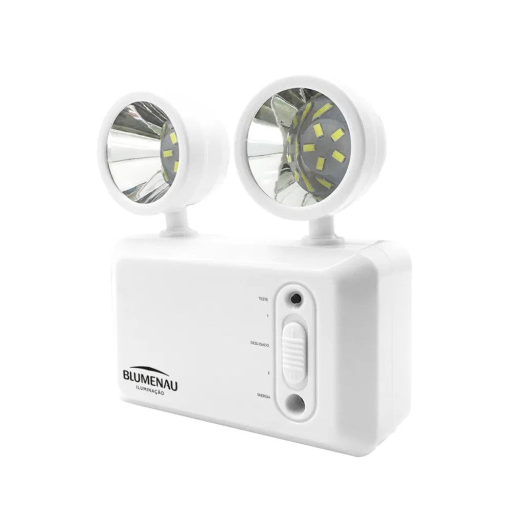Luminária de Emergência 600LM 2 Faróis Bivolt