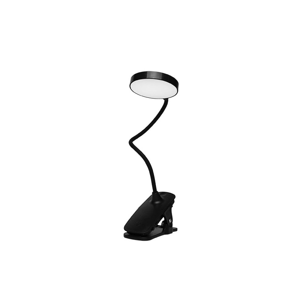Luminária de Mesa com Garra Taschibra Puck Recarregável Preto