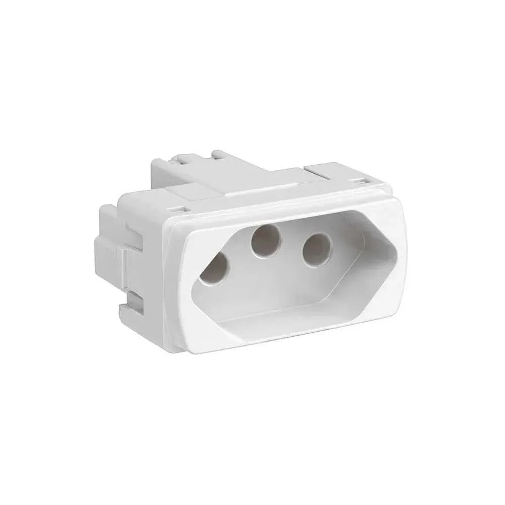 Módulo Tomada 10A 250V 2P T Miluz Schneider Branco