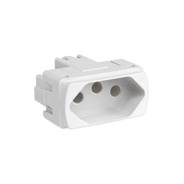 Módulo Tomada 10A 250V 2P T Miluz Schneider Branco