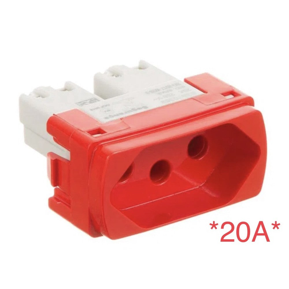 Módulo Tomada 20A Vermelho Miluz Schneider