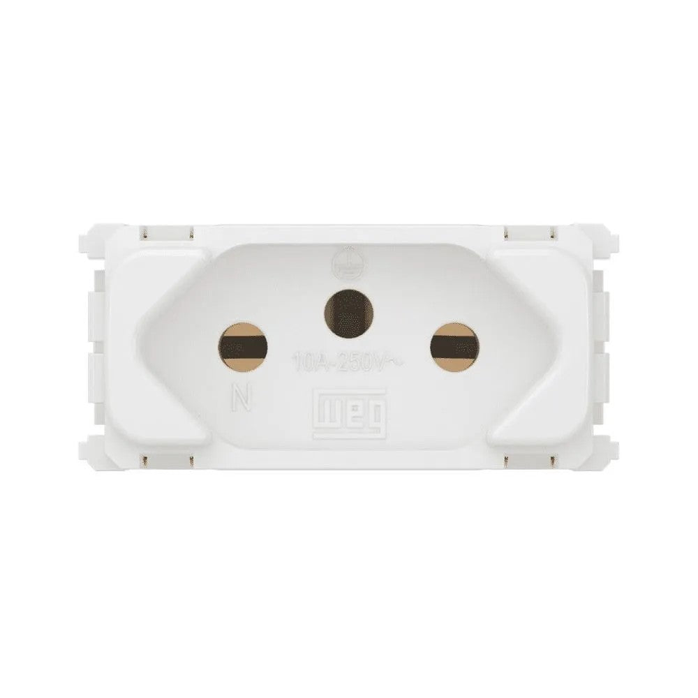 Módulo Tomada 2P T 10A Branco Composé WEG
