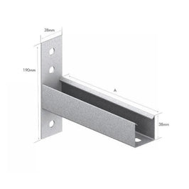 Mão Francesa Dupla 200mm Chapa 16/22 Para Perfil Perfurado