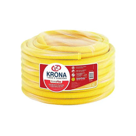 Mangueira Corrugada 20mm 1/2 Polegada Com 50 Metros Amarela Krona